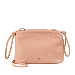 DUDU Damen-Umschlagtasche aus weichem Leder, farbige Clutch Bag mit Kordelzug und Schulterriemen Puder rosa von DuDu