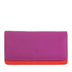 DUDU Mehrfarbige Kuvert - Brieftasche RFID in Leder Fuchsia von DuDu