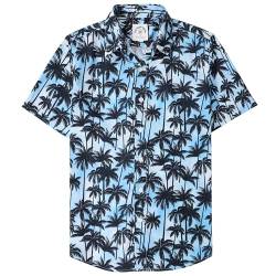 Dubinik® Hawaiihemd Kurzarm Hemd Sommer Hemd Aloha Hemd Button Down Freizeithemden Für Herren Hawaii Hemd Männer Regular Fit von Dubinik