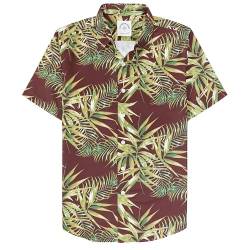 Dubinik® Hawaiihemd Kurzarm Hemd Sommer Hemd Aloha Hemd Button Down Freizeithemden Für Herren Hawaii Hemd Männer Regular Fit von Dubinik