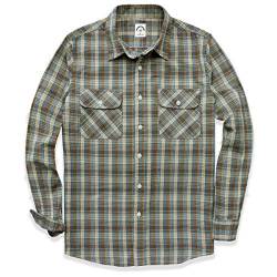 Dubinik® Männer Lange Ärmel Flanellhemden Western Fleece Button Down Shirts Freizeithemd Normale Passform von Dubinik