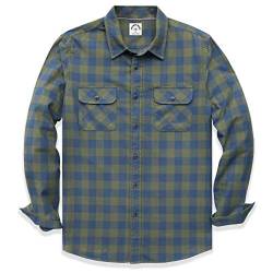 Dubinik® Männer Lange Ärmel Flanellhemden Western Fleece Button Down Shirts Freizeithemd Normale Passform von Dubinik