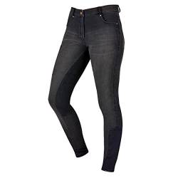 Dublin Damen-Shona Denim-Reithose Mit Vollwildlederbesatz - Ash von Dublin