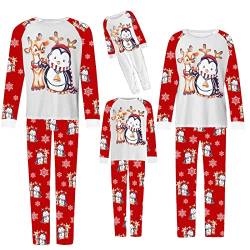 Dubute Passender Weihnachts-Pyjama-Set, niedlicher Pinguin-Pyjama, Nachtwäsche für Erwachsene, Herren, Damen, Kinder, Paare, Nachtwäsche, Stil 3, 36 von Dubute