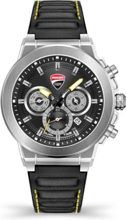 Ducati Herren Quarz Armbanduhr aus Edelstahl mit Leder Band - Campione - DTWGF2019204 von Ducati