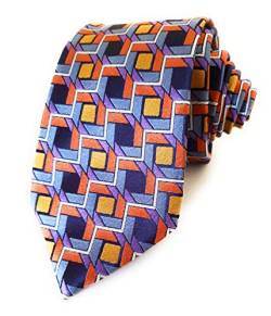 DUCHAMP Herren-Krawatte, sechseckig, geometr, mehrfarbig, Width - 8.5cm Length - 150cm von Duchamp