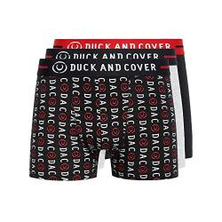 Duck and Cover - Stamper Boxershorts für Herren (3er-Pack) (XXL) (Schwarz) von Duck and Cover