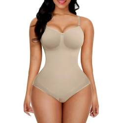 Ducomi Skims Figurformender Body für Damen, schlankmachend, verbessert die Brust, flacher Bauch, verbessert das Gesäß, beige, S von Ducomi