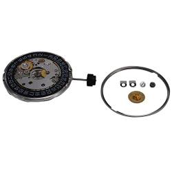 Duendhd 2824-2 Schwarzer Kalender Automatik Mechanisches Uhrwerk Zubehör Weiß Graviertes Fischmuster Uhr Datum bei 91 cm, Bildfarbe von Duendhd