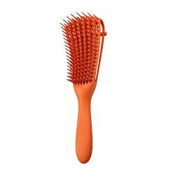 Duendhd Haarbürste Entwirrungsbürste Kopfhaut Massage 3A 4C Kinky Wavy Curly Haarbürste Frauen Männer Orange von Duendhd