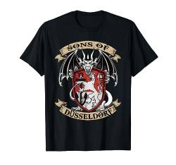 Düsseldorf sons of Wappen Drachen Design T-Shirt von Düsseldorf Geschenke die verbinden