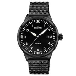 Dugena Herren Automatik-Armbanduhr, Saphirglas, Uhrwerk mit 24 Steinen, Kappa 7 Airtrip, Schwarz, 7090307 von Dugena