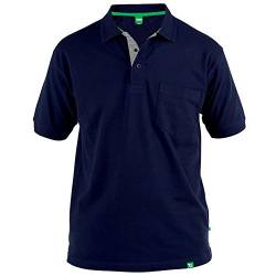 Duke Herren D555 Kingsize Pique-Poloshirt Grant (7XL) (Marineblau) von DUKE