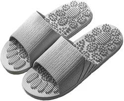 Dulameki Unisex Fußmassage-Hausschuhe Herren Damen Pantoffeln,Grau,40/41EU von Dulameki