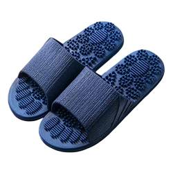 Dulameki Unisex Fußmassage-Hausschuhe Herren Damen Pantoffeln,Navy blau,40/41EU von Dulameki