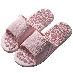 Dulameki Unisex Fußmassage-Hausschuhe Herren Damen Pantoffeln,Rosa,40/41EU von Dulameki