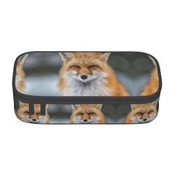 Dulzan Federmäppchen mit niedlichem Shiba Inu Hund, einfache Schreibwaren-Tasche, Schule, Uni, Büro, Organizer, niedlich, fuchs, Einheitsgröße, Koffer von Dulzan