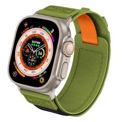 Armband für Apple Watch Ultra 49mm, Rugged Nylon Sport Band iWatch Armbänder Kompatibel für Apple Watch Ultra 2/Ultra 49mm 45mm 44mm 42mm iWatch Serie 9/8/7/6/5/4/3/SE/(SE 2) von Dumgeo