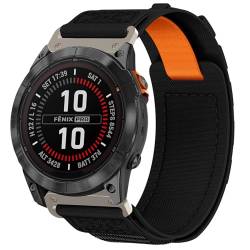 Armband für Garmin Fenix 6X, Quickfit 26mm Uhrenarmband Rugged Nylon Sport Band für Garmin Fenix 6X Pro/5X/5X Plus/7X/7X Pro/Fenix 3/3 HR/Instinct 2X/Epix Pro 51mm/Descent MK1/2/3, Quatix 7X/Enduro 2 von Dumgeo