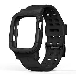 Armband kompatibel mit Apple Watch Armband 45mm 42mm 44mm 49mm, Silikon Sport Armband mit Schutzhülle für iWatch Ultra/SE/Serie 8/7/6/5/4/3/2/1 von Dumgeo