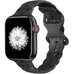 Dumgeo Armband Kompatibel mit Apple Watch Series 8 41mm, Atmungsaktiv Weiches Silikon Sport Armband 41mm 40mm 38mmm für iWatch Series 8 7 6 5 SE 4 3 2 1, Ersatz Wasserdicht Armbänder von Dumgeo