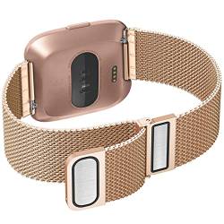 Dumgeo Kompatibel für Fitbit Versa 2 Armband/Fitbit Versa Armband für Damen Herren, Edelstahl Metall Ersatz Armbänder für Fitbit Versa 2/Fitbit Versa/Versa Lite von Dumgeo