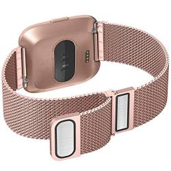 Dumgeo Kompatibel für Fitbit Versa 2 Armband/Fitbit Versa Armband für Damen Herren, Edelstahl Metall Ersatz Armbänder für Fitbit Versa 2/Fitbit Versa/Versa Lite von Dumgeo