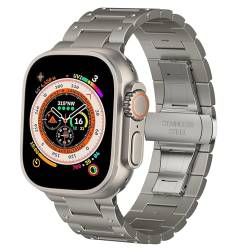 Dumgeo Kompatibel mit Apple Watch Armband 8 41mm Damen, Prämie Titanium Ersatzarmbänder für für iWatch Armband 41mm 40mm 38mm SE(GEN 1 2 3) Series 9 8 7 6 5 4 3 2 1, Titan von Dumgeo