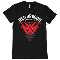 Dungeons & Dragons Offizielles Lizenzprodukt Red Dragon - Chaotic Evil Groß & Hoch Herren T-Shirt (Schwarz), XXX-Large von Dungeons & Dragons