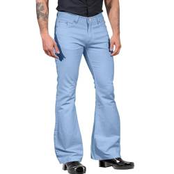 Duohropke 70er Jahre Karneval Disco Hosen Herren Schlaghose 60er 70er Glockenhose Retro Jeans 70er Jahre Herrenhose Karneval Mottoparty von Duohropke