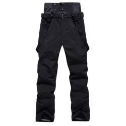 Duohropke Damen Herren Skihose Schneehose Wasserdicht Warm Gefüttert Abnehmbaren Softshellhose Hosenträgerhose mit Verstellbarer Latzhose Outdoorhose Winddicht Snowboardhose von Duohropke