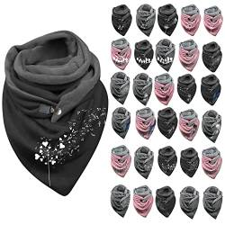 Duohropke Dreiecksschal Schal Wickelschal Lässige Mode Wrap Winter Warmer Schal Warmer Scarf Dreieckstuch Winterschal Tuch mit Verschluss weiches Halstuch Baumwolle Schal Warm Halstücher von Duohropke