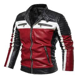 Duohropke Motorradjacke Flieger Bomberjacke Herren Motorradjacke Wasserdicht Winddicht mit Protektoren Protektorenjacke Scooter Biker Touring von Duohropke