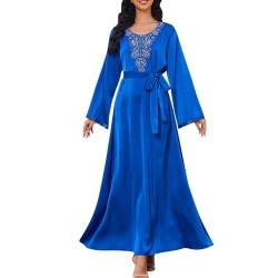 Duohropke Muslim Roben Frauen Muslimische Einfarbig Kleid Zweiteiliger Damen Islamische Ramadan Kleidung Lose Abaya Mode Maxikleid Moschee Fledermaus Gebetskleidung von Duohropke