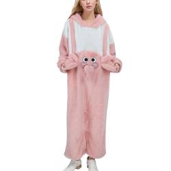 Duohropke Onesie Damen Herren Tier Karneval Kostüm Sleepsuit Cosplay Pyjamas Einteiler Pyjama Elefant Schlafanzug Erwachsene Unisex Nachtwäsche von Duohropke