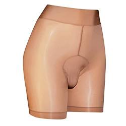 Duohropke Unterhosen Herren Boxer Shorts Slips Herren Boxershorts Herren Locker Latex Hose Lack Und Leder Sexy Männer Latex Slip Mit Plug Herren Tanga Männer Sexy von Duohropke