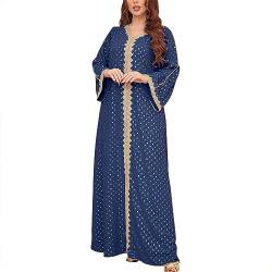 Duohropke Vintage Women Abaya Long Maxi DRE Arab Jilbab Muslim Robe Islamic Kaftan Muslim Kleider, Damen Lange Arabische Muslimische Islamischer Dubai Kleidung von Duohropke