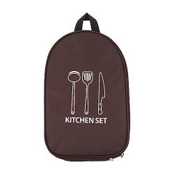 Duokon Kochutensilien-Reisetasche, Canvas-Camping-Utensilientasche, Tragbare Camping-Werkzeugtasche, wasserdichte Kochtasche für Park, Picknick, Wandern, Grillen (Kaffee) von Duokon