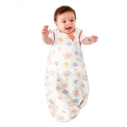 Duomiaomiao Sommerschlafsack Baby, Musselin Schlafsack 0.6 Tog, Baby Schlafsack neugeboren, Dünne Schlafsack Kinder（Kokosnuss-Hain-70） von Duomiaomiao