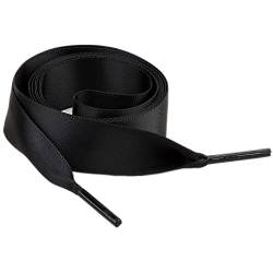 2 Paar Satin Schnürsenkel,100cm lang,2cm breit Universeller Flache Schnürsenke,Reißfeste Schuhbänder zum Binden Ersatz Shoelaces für Alle Unisex Casual Canvas Schuhe unterschiedlicher Größe,Schwarz von Duories