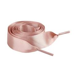 2 Paar Satin Schnürsenkel,Universeller Flache Schnürsenke,Reißfeste Schuhbänder zum Binden Ersatz Shoelaces für Unisex Casual Canvas Schuhe unterschiedlicher Größe,90cm lang,2cm breit Altes Rosa von Duories