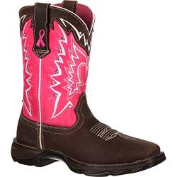 Durango Damen Lady Rebel Rd3557-u zum Überziehen, 25,4 cm Traditionelle Cowboystiefel, Dunkelbraun und Rosa, 42 EU von Durango