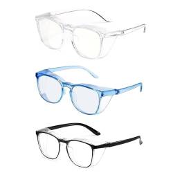 Durdiiy Blaulichtfilter Brille für Damen und Herren Blue Light Glasses Blaulicht Brille Gaming Brille Anti-Müdigkeit Schutzbrille, Mode, Superleichte (3 Stück) von Durdiiy