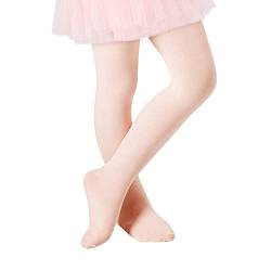 Durio Kinder Mädchen Strumpfhose Ballett Tanz Student Training Tanzstrumpfhose mit Fuß Kinderstrumpfhose Fleisch Rosa 6-9 Jahre von Durio