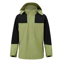 Durio Regenjacke Herren Wasserdicht Atmungsaktiv Fahrrad Regenjacke Softshelljacke Herren Kapuze Regenjacke Grün L von Durio