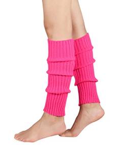 Durio Stulpen Damen Beinwärmer Winter Legwarmers Lange Ballettstulpen in vielen Farben Pink One Size von Durio