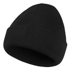 Durio Wintermütze Mütze Warm Beanie Mütze Herren Und Damen Strickmützen Design Modern Schwarz Einheitsgröße von Durio