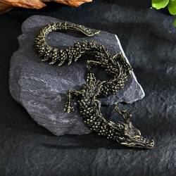 Elegante 3D-gedruckte artikulierte Drachens tatue mit flexiblen Gelenken für Dekor von Dusarls
