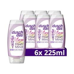 Duschdas 3-in-1 Duschgel & Shampoo Sport Fresh Mind Limited Edition Duschbad mit einem Duft nach Kirschblüten und weißem Tee 6x 225 ml von Duschdas