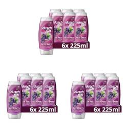 Duschdas Duschgel Acai Berry Duschbad mit Fresh-Energy-Duftformel sorgt für einen erfrischenden Start in den Tag 6 x 225 ml (Packung mit 3) von Duschdas